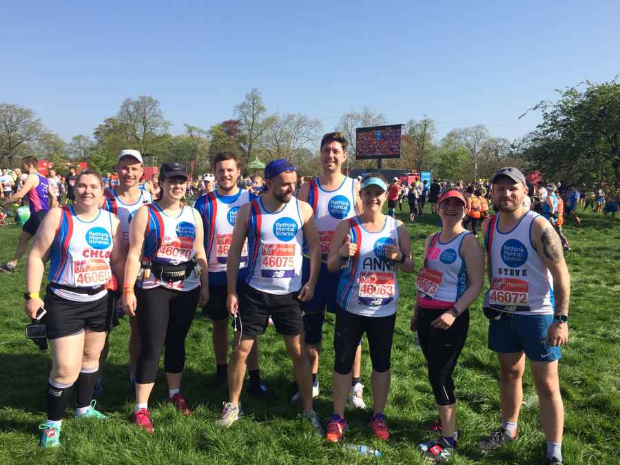 London Marathon Team At Start LM18 2018 Debbie Tulloch 2
