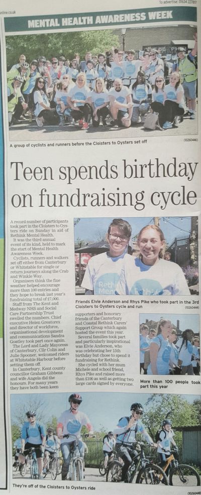 Newspaper article about Cloisters 2 Oysters 2019